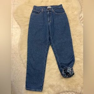 Vintage LL.Bean original fit relaxed lined jeans size 6 petite